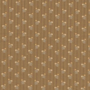 Andover Farmhouse hickory tan geel minibloemetje