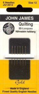 John James vergulde quiltnaalden maat 10