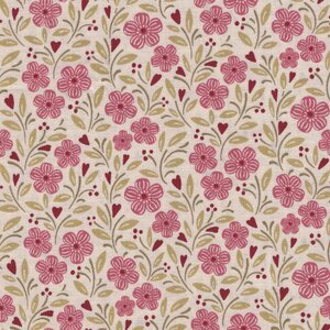 Andover A Woodsy Cottage ecru roze bloemetjes