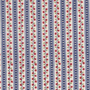 Henry Glass Old Glory ecru rood/blauw streepje