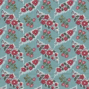 Henry Glass Mariakerke blauw rood bloemetje