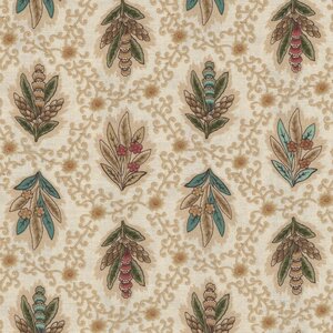 Henry Glass Mariakerke ecru blauw blad