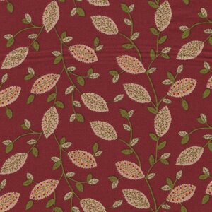 Baubles & Balsam rood ecru blad