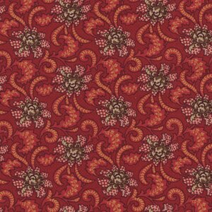 Baubles & Balsam rood ecru blad